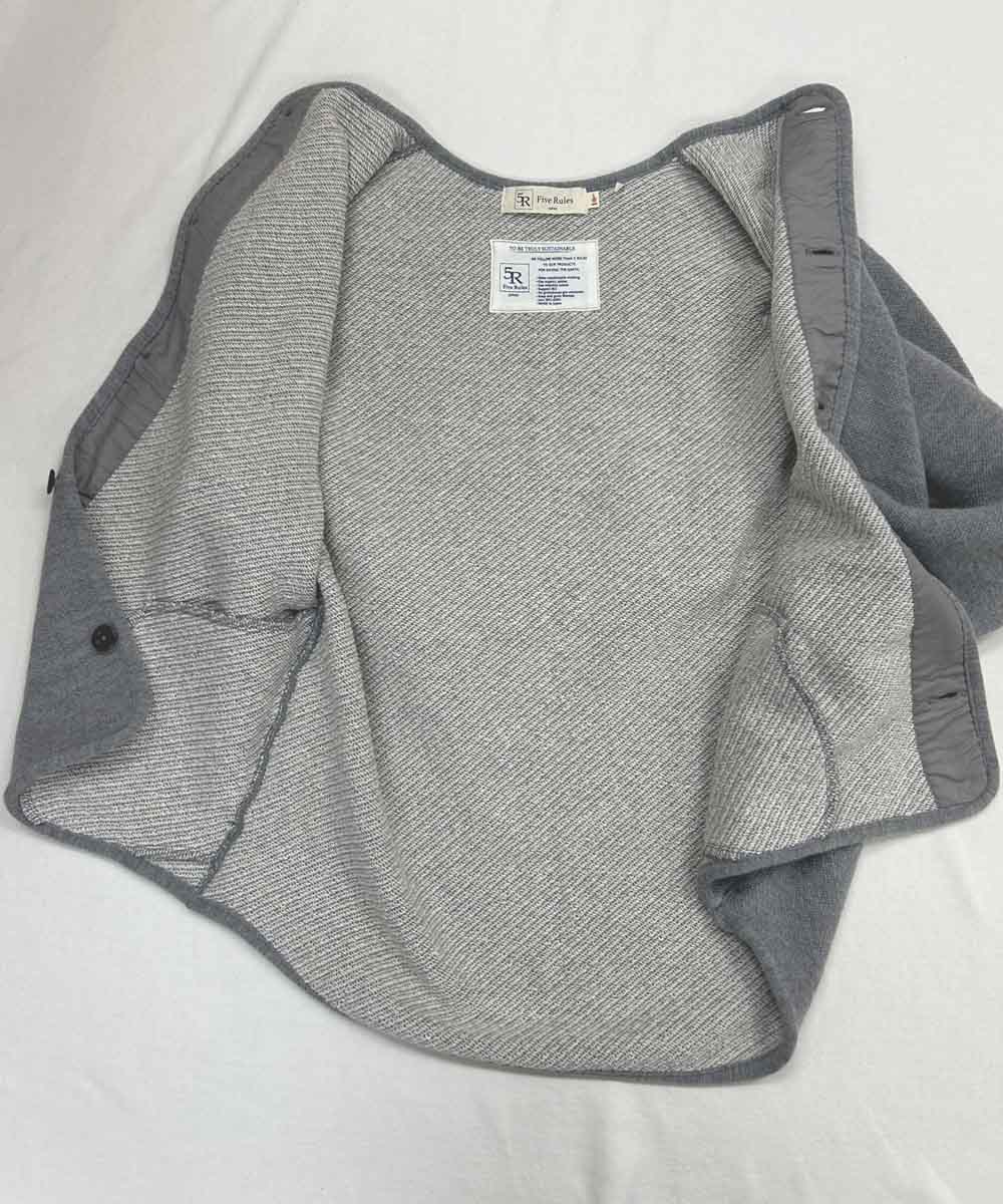 吊り鹿の子裏毛ジャケット【吊編み裏毛】