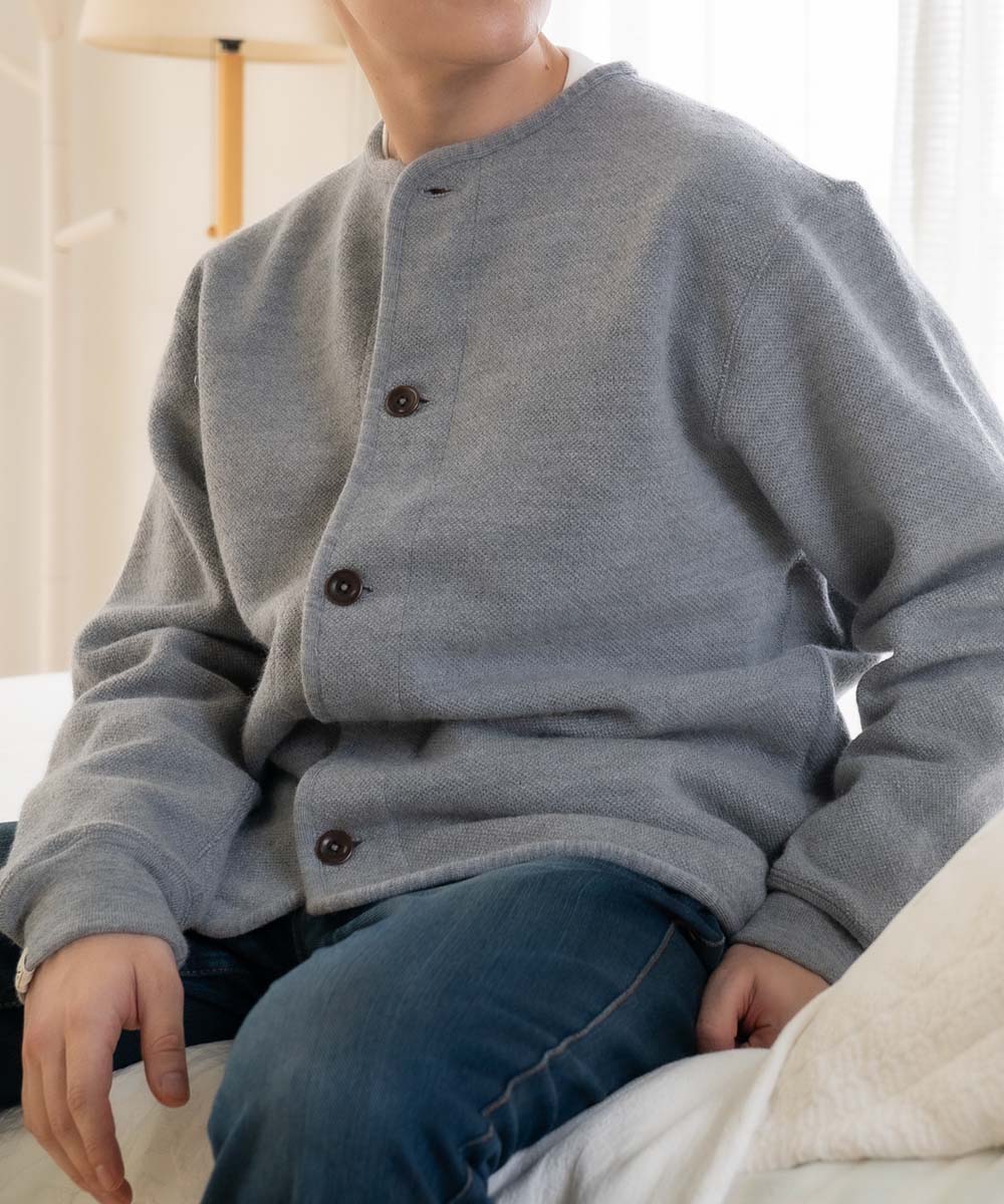 吊り鹿の子裏毛ジャケット【吊編み裏毛】