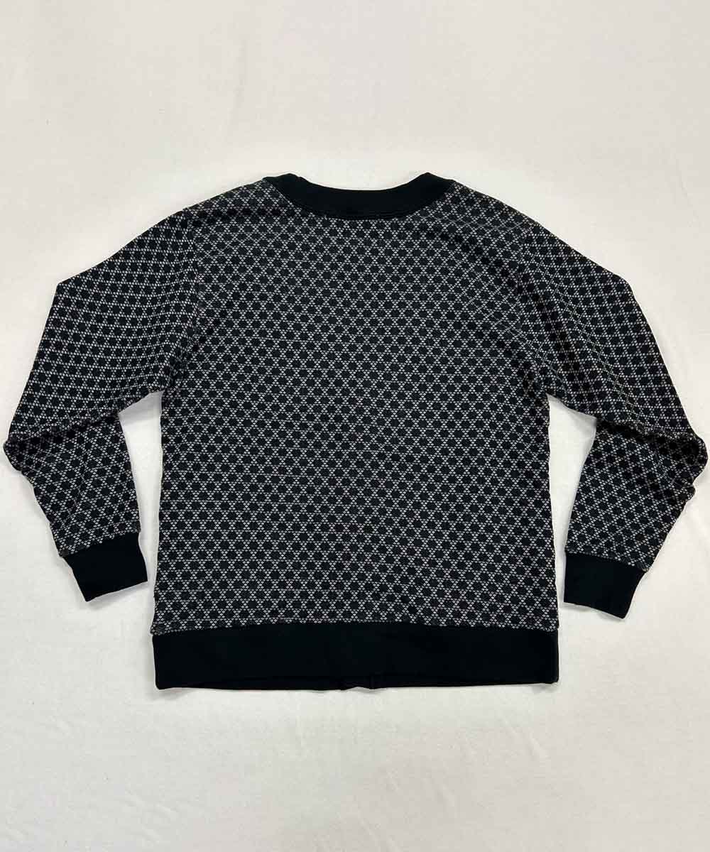 Negoro-Komonスウェットカーディガン【ジャガード裏毛】【コットン100%】