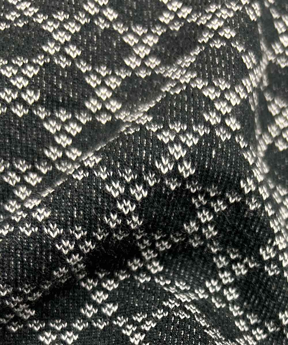 Negoro-Komonスウェットカーディガン【ジャガード裏毛】【コットン100%】