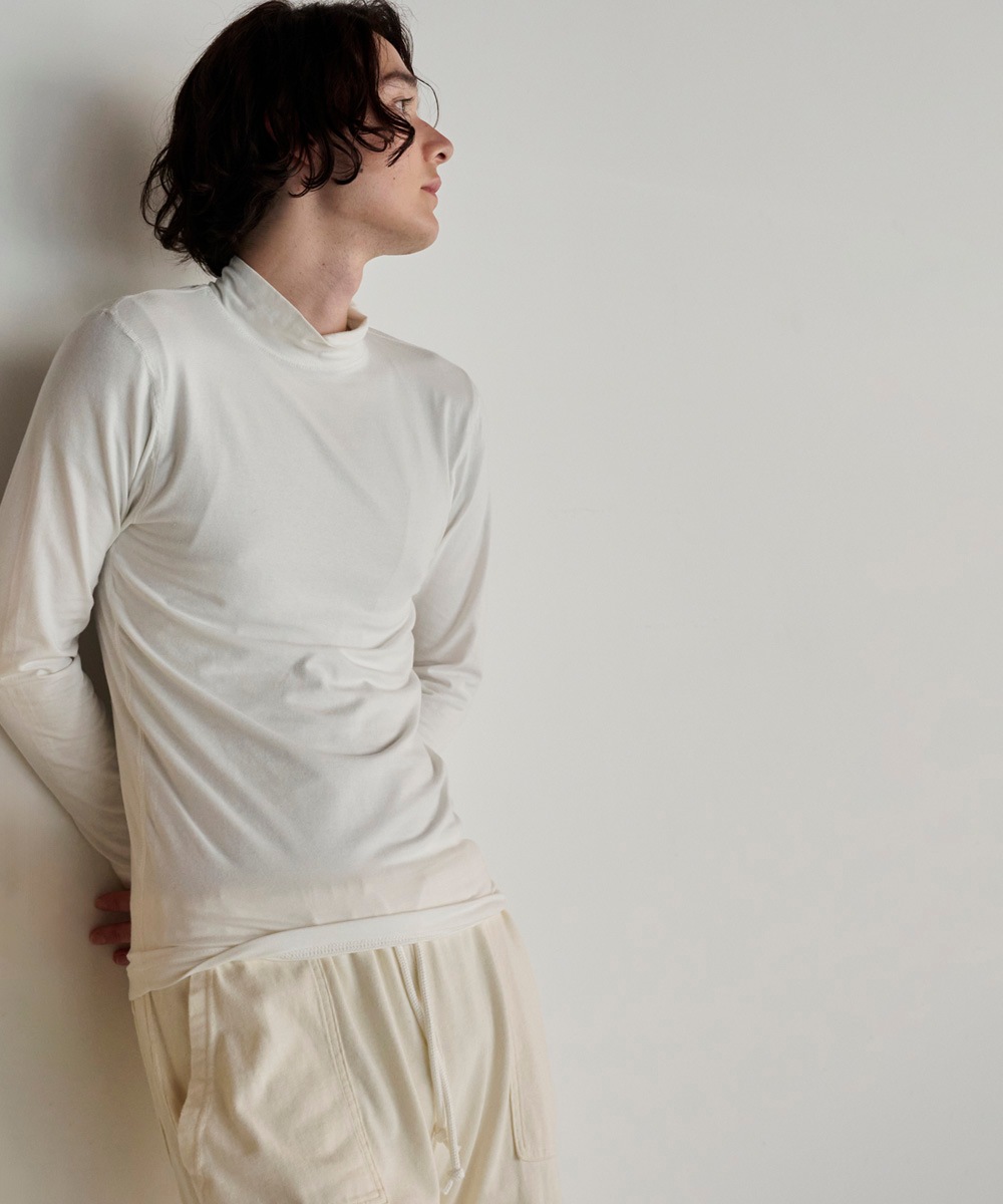 モイスト ベア天竺 モックネックTシャツ【メンズ】