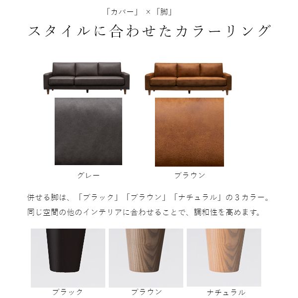 MK 高密度ウレタン 3人掛け肘付きソファ(合皮タイプ) 幅210cm