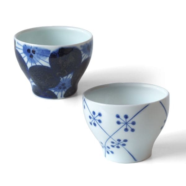 波佐見焼 古染付煎茶碗ペアセット - 光春窯（コウシュンガマ