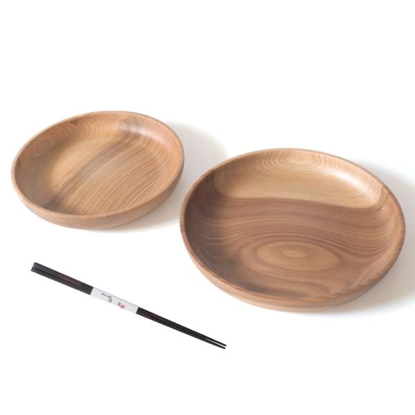 暖（オン） ディッシュプレート24cm/21cm＆箸 3点セット - プレート