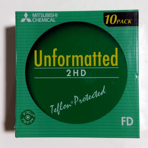 三菱化学メディア　 3.5型FD　10枚入 2HD　アンフォーマット　