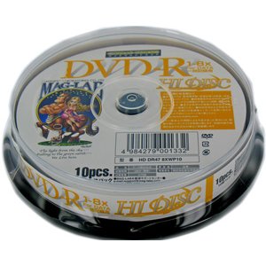 【返品交換不可】HIDISC DVD-R データ用 8倍速 ワイドプリンタブル 10枚 **