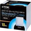 TDK DVD/CD用 10mmクリアケース 10枚入り|メディア用ケース|記録メディア