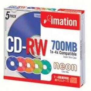 Imation データ用CD-RW 700MB 4倍速対応 5枚 5mmスリムケース **