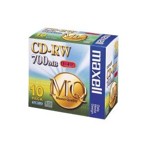 【アウトレット】マクセル CD-RW 700MB 1-4倍速 10枚 7mm厚ケース**