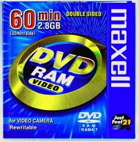 【アウトレット】マクセル ビデオカメラ用 カートリッジタイプ 8cm DVD-RAM**