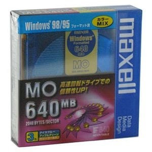 【アウトレット】マクセル 3.5インチ MOディスク 640MB 3枚 Windowsフォーマット済み