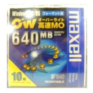 【アウトレット】 MAXELL  高速 MOディスク 640MB 10枚パック Windowsフォーマット済 オーバーライト対応