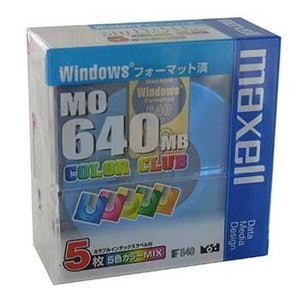 【アウトレット】  マクセル 3.5型 MOディスク 640MB 5枚 Windowsフォーマット済み