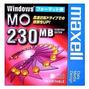 【アウトレット】  マクセル 3.5インチ MOディスク 230MB 1枚 Windowsフォーマット済み
