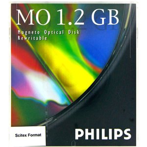 【アウトレット】 PHILIPS 5.25インチ MOディスク (光磁気ディスク) 1.2GB Scitexフォーマット済 1枚