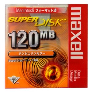 【アウトレット】  マクセル SuperDisk（スーパーディスク）タンジェリンカラー 1枚 MACフォーマット