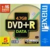 【アウトレット】  マクセル データ用DVD+R 4.7GB 16倍速 5枚**|DVD+R|アウトレット