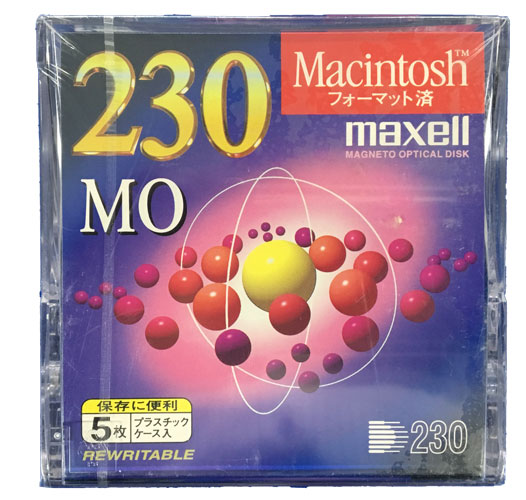 【アウトレット】 マクセル 3.5インチ MOディスク 230MB Macフォーマット済 5枚パック MA-M230 MAC A5P