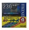 【アウトレット】 マクセル 3.5インチ MOディスク 230MB アンフォーマット カラーMOディスク(4色MIX) 1枚プラケース入り4枚パック MAM230(MIX)B1PX4.KNT|MOディ