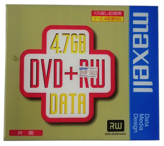 【アウトレット】 マクセル データ用 DVD+RW 4.7GB くり返し記録用 2.4倍速対応 1枚 D+RW47.1P**