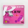 ＜200枚セット＞RITEK DVD-RW データ用 4.7GB 5枚 2倍速対応 スリムケース D-RW2X5PB x 40個まとめ買い！箱売り品！【返品交換不可】|DVD-/+RW|アウトレット