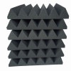 HIDISC Youwei 粘着テープ付 高密度 音響ウェッジ 吸音パネル 60x60x5cm ブラック 6枚入り FA-BK60|吸音材|音響アクセサリー、サウンド関連