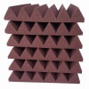 HIDISC Youwei 粘着テープ付高密度音響ウェッジ吸音パネル 60x60x5cm ワインレッド 6枚入り FA-BU60|吸音材|音響アクセサリー、サウンド関連
