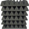 HIDISC Youwei 粘着テープ付高密度音響ウェッジ吸音パネル 60x60x5cm チャコールグレー 6枚入り FA-CH60　【返品交換不可】|吸音材|音響アクセサリー、サウンド関連