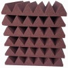 HIDISC Youwei 粘着テープ付高密度音響ウェッジ吸音パネル 60x60x5cm ワインレッド 6枚入り FA-BU60　【返品交換不可】|吸音材|音響アクセサリー、サウンド関連