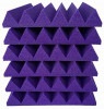 HIDISC Youwei 粘着テープ付高密度音響ウェッジ吸音パネル 60x60x5cm パープル 6枚入り FA-PU60　【返品交換不可】|吸音材|音響アクセサリー、サウンド関連