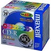 【お取り寄せ商品】maxell SuperMQシリーズ CD-R データ用 700MB 2-48倍速対応 20枚 5mmslimケース入り カラーミックスプリンタブル CDR700S.MIX1P20S