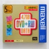 【100枚まとめ買い】【アウトレット】 マクセル データ用 DVD+RW 4.7GB くり返し記録用 4倍速対応 5色カラーMIX 5枚×20パック|DVD|記録メディア