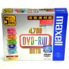 【100枚まとめ買い】【アウトレット】 MAXELL DVD-RW 繰り返し記録用 4倍速対応 5色カラーディスク 5mmスリムケース 入り ノンプリンタブル 5枚×20パック|DVD-/+RW|アウ