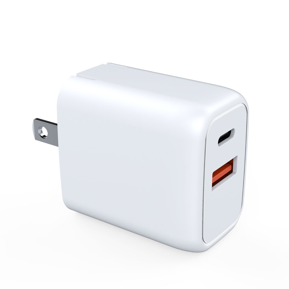 HIDISC PD30W 2ポート AC充電器 HD-AC2P30WH