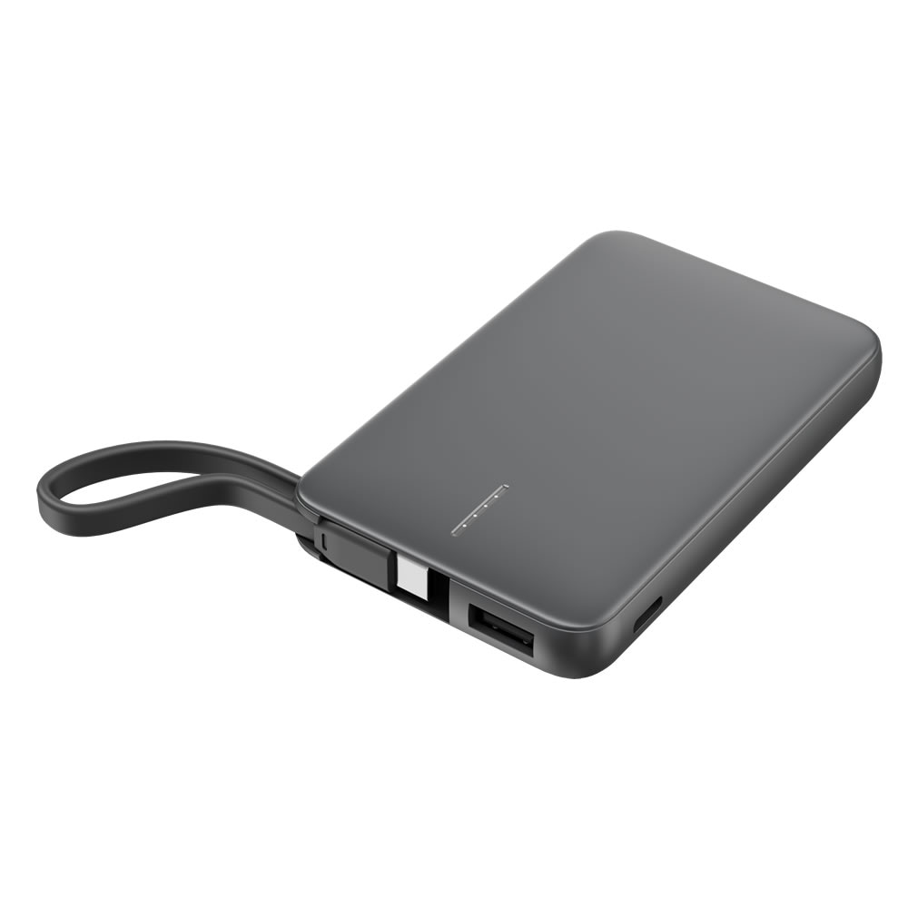 HIDISC リン酸鉄 5000mAh 急速充電 モバイルバッテリー ブラックHD-MB5000CRSLSBK