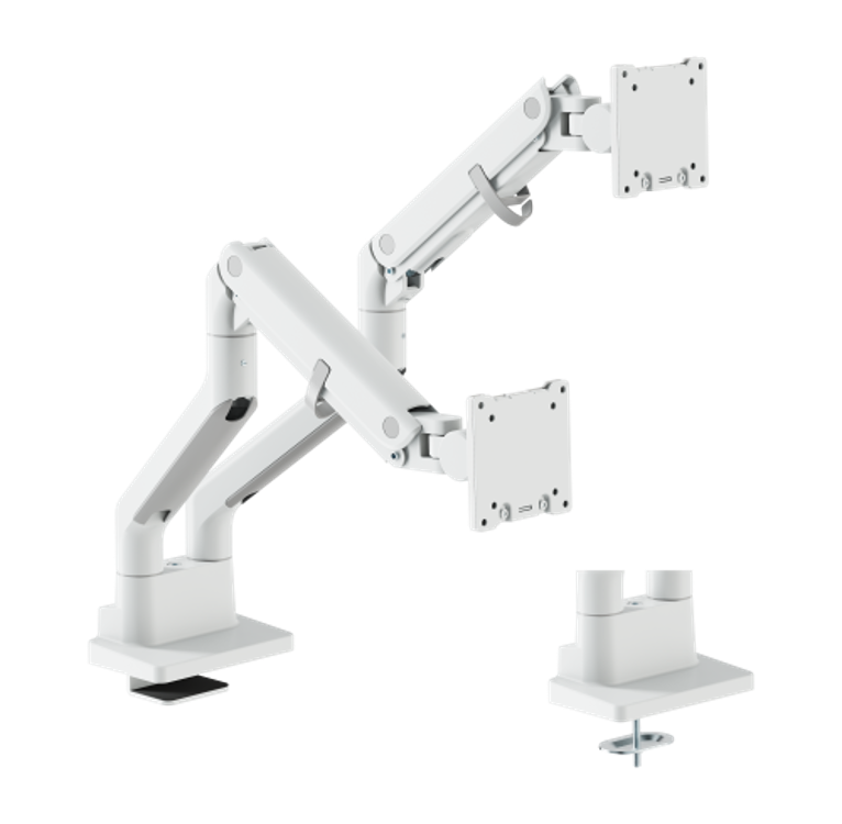 BoldGrip ガススプリング式デュアルモニターアーム（24～45インチ対応・最大27kg・高耐荷重設計）