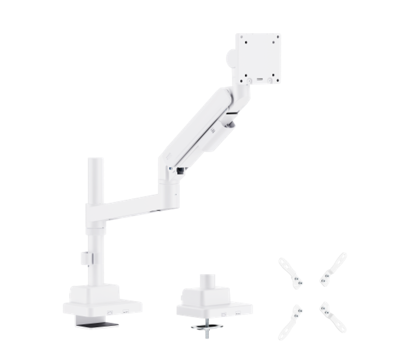Titan ポール取付式ガススプリングモニターアーム（24〜57インチ・最大27kg・高耐荷重対応）