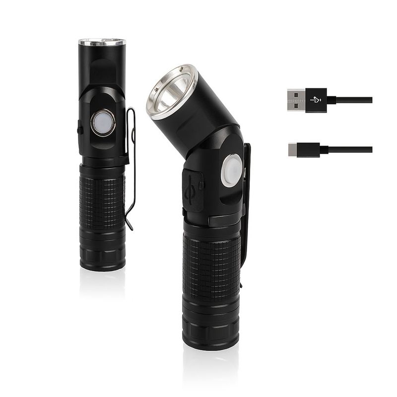 セード回転式懐中電灯｜600lm高輝度＆3モード切替・Type-C充電式アウトドアLEDライト