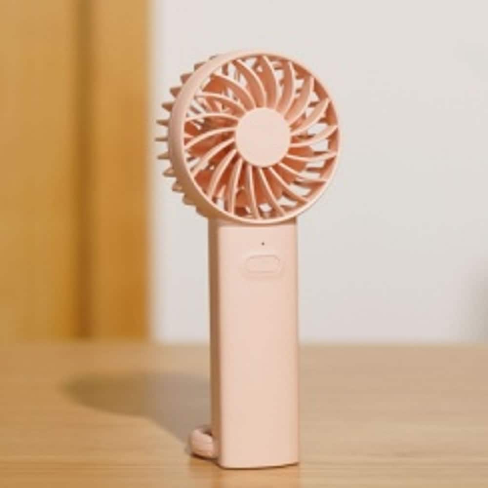 カラビナ付きハンディファン｜3段階風量調節・フック付きで持ち運び便利な充電式扇風機