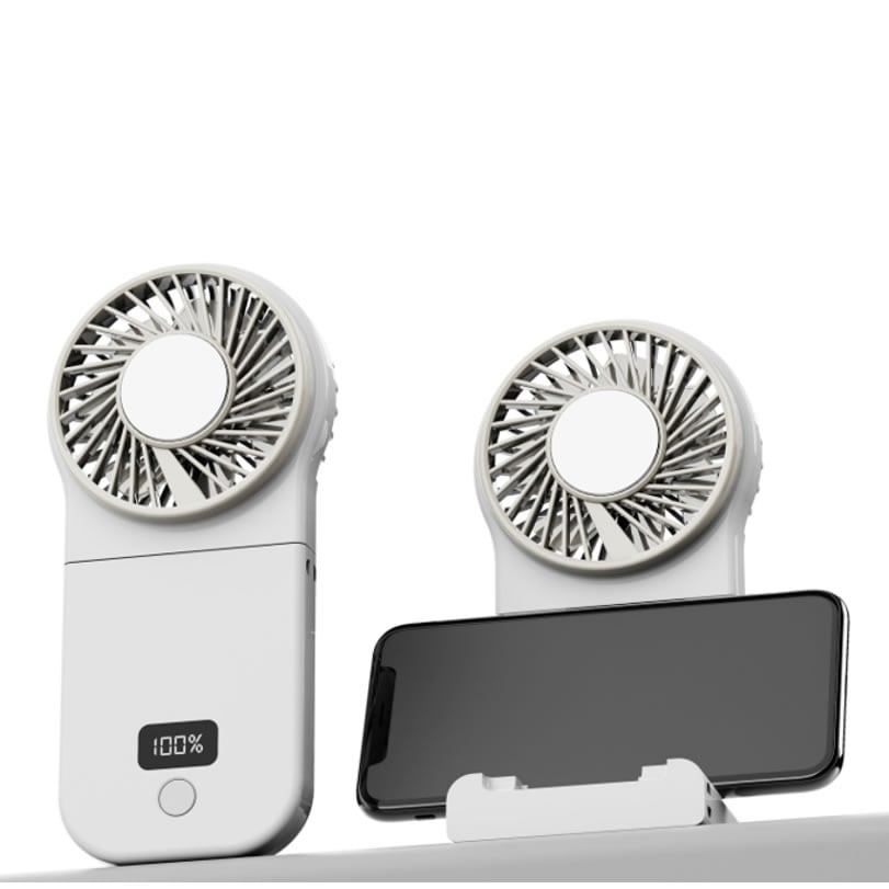 冷却プレート付きハンディファン｜ひんやり冷感プレート搭載・最大6.5時間使用可能・2000mAh充電式