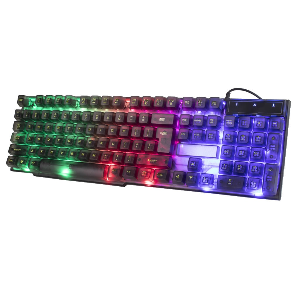 106キー有線ゲーミングキーボード｜レインボーバックライト搭載・1.5mケーブルで快適操作