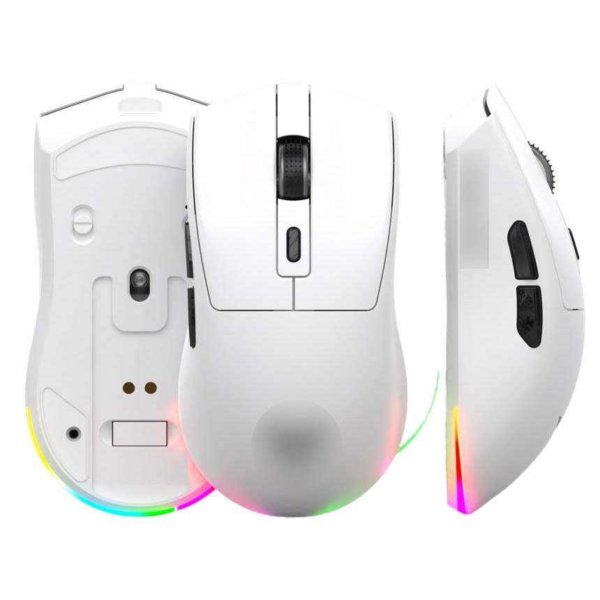 ゲーミングマウス PAW3311搭載 12,800DPI 充電ドック付属 ワイヤレス・Bluetooth・有線対応 高耐久エルゴ設計