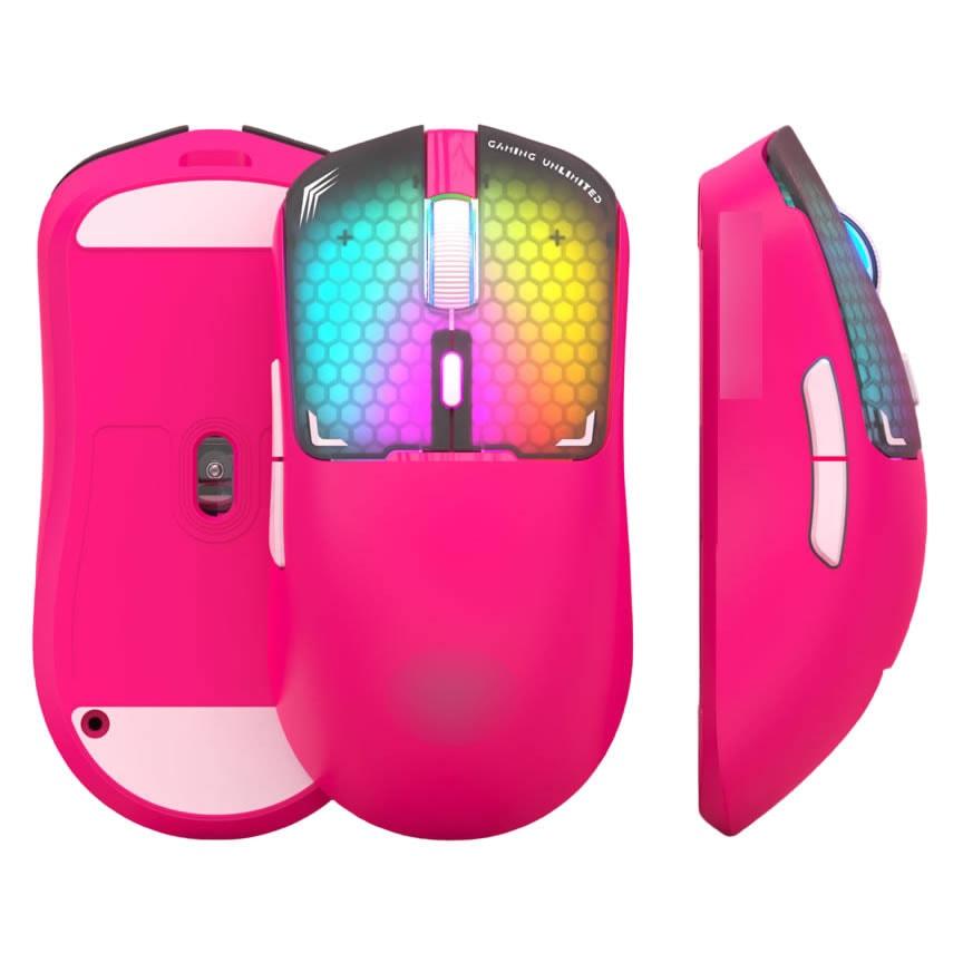 ゲーミングマウス 超軽量53.5g PAW825搭載 12,800DPI ハニカムRGBライティング 音楽同期対応 高精度エルゴ設計