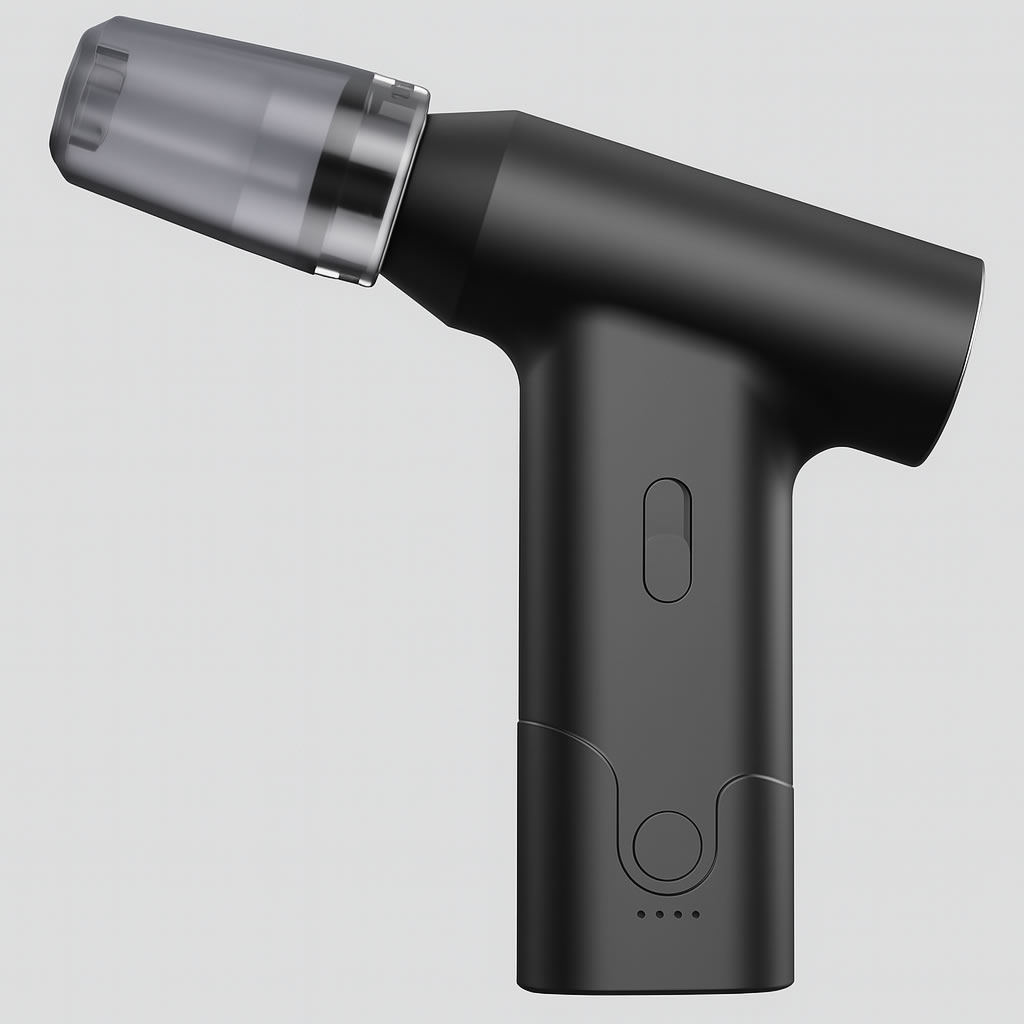 電動エアダスター 超コンパクトタイプ 高速110000RPM 60W強力送風 2000mAh×2バッテリー搭載 PC・車内清掃・DIYに最適