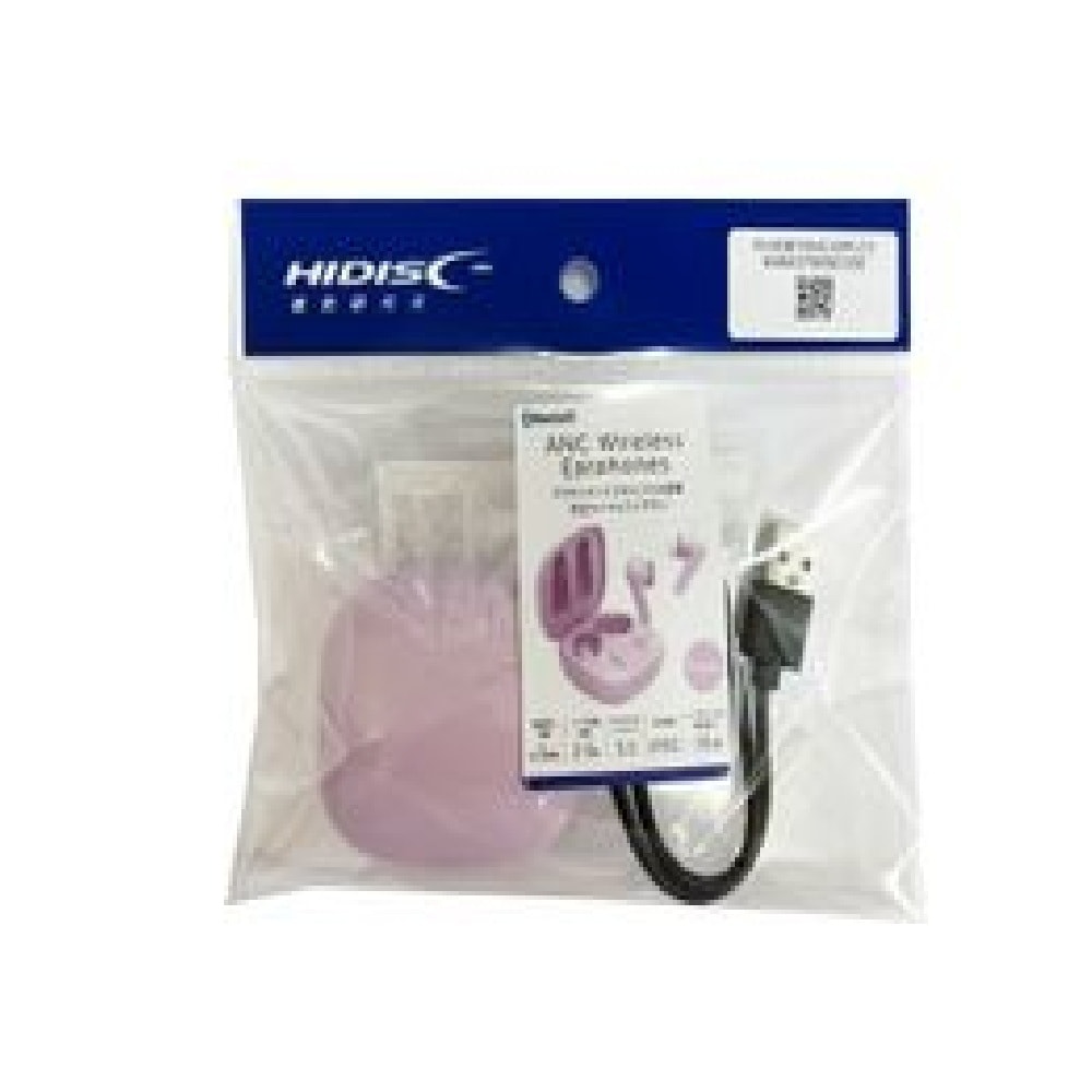 【リファービッシュ】 HIDISC アクティブノイズキャンセル搭載 完全ワイヤレスイヤホン（ANC WIRELESS）R-HDBTANC39PLE3