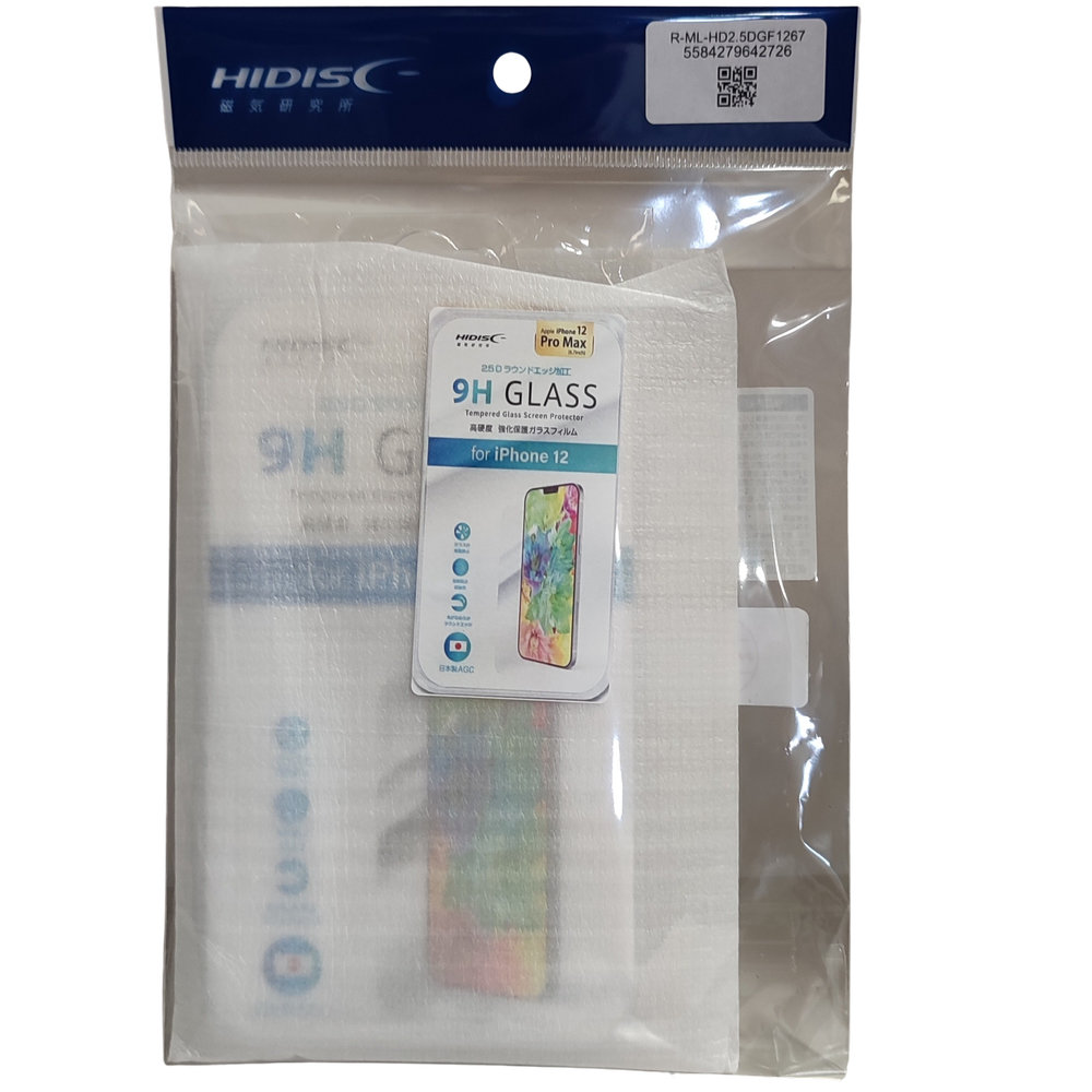 【リファービッシュ】HIDISC 2.5D強化保護ガラスフィルム for iPhone12 Pro MAX 6.7inch R-ML-HD2.5DGF1267