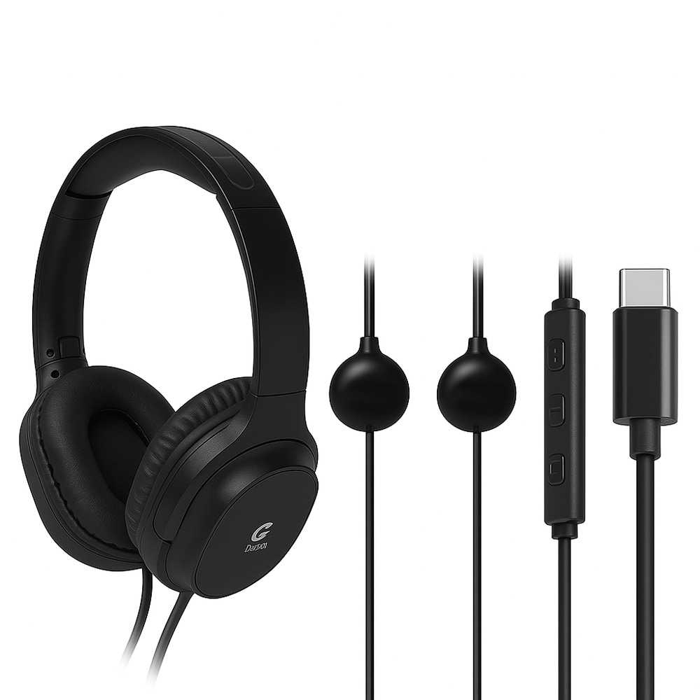 High Quality電磁波遮断有線ヘッドホン　HD-FC08-C-C