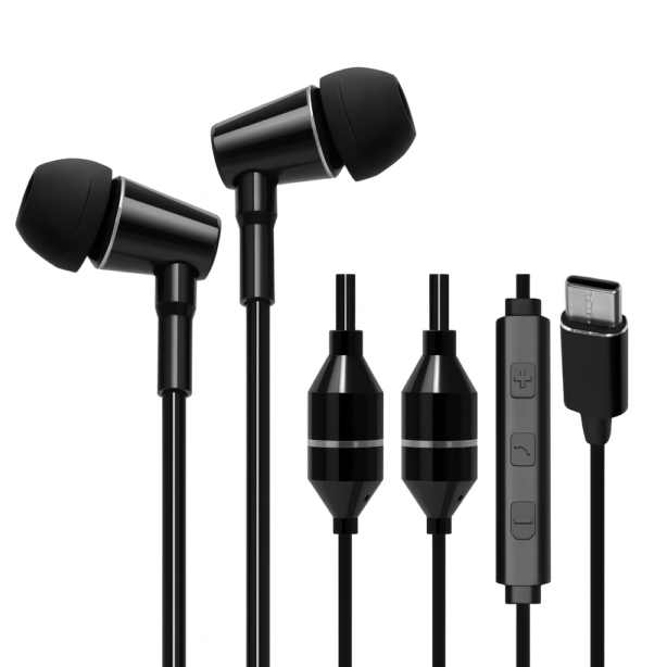 High Quality電磁波遮断有線イヤホン　HD-FC12-C-CBK