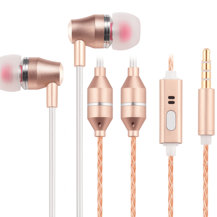 High Quality電磁波遮断有線イヤホン　HD-FC11-E-4PGL