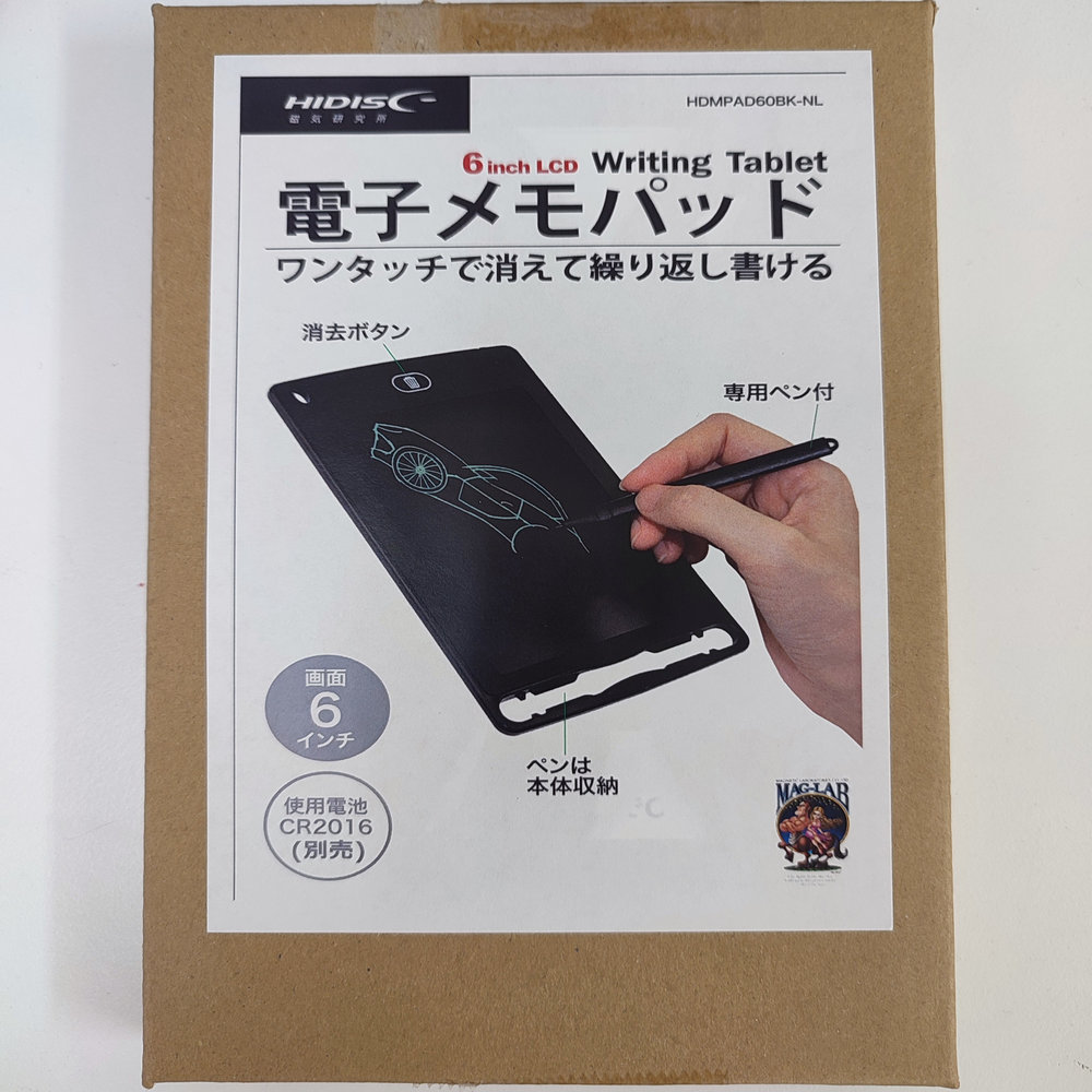 【リファービッシュ】HIDISC 6インチ 電子メモパッド R-HDMPAD60BK-NL